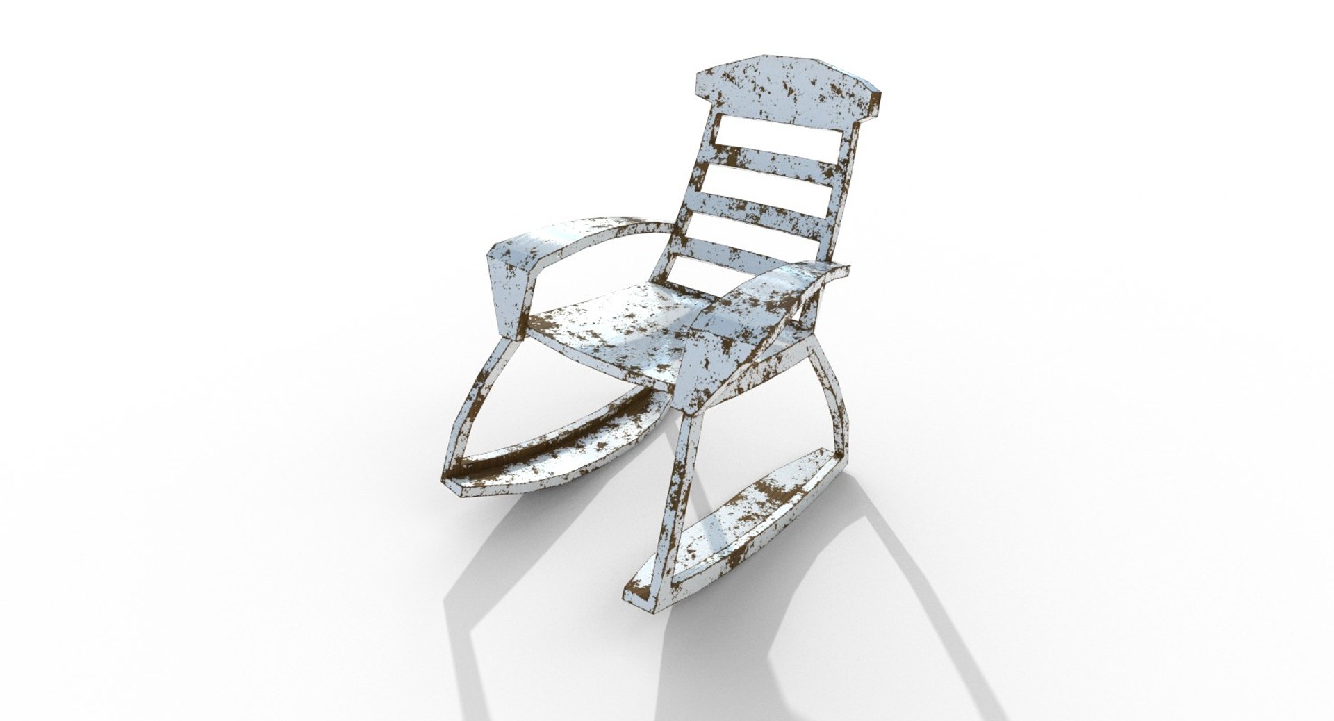 Old Worn Rocking Chair Model - TurboSquid 1389555