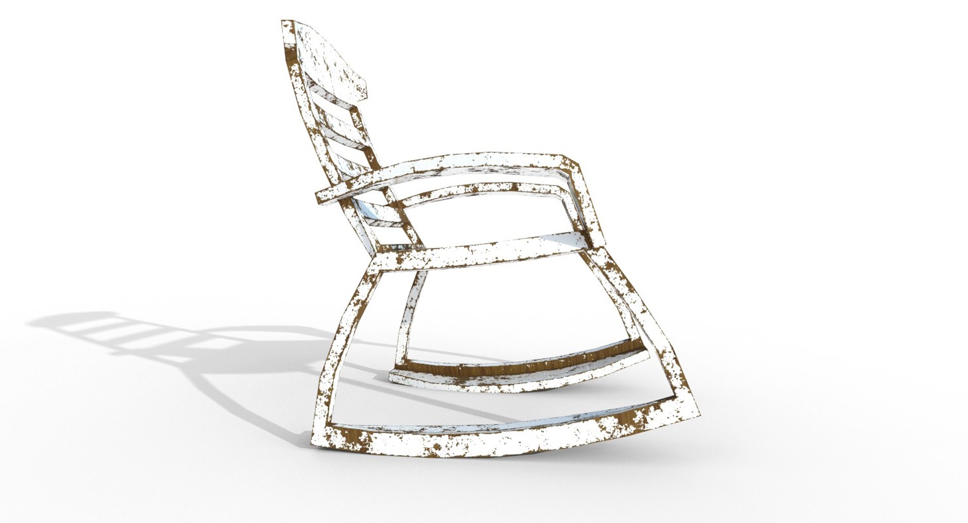 Old Worn Rocking Chair Model - TurboSquid 1389555