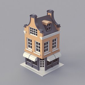 3D Cartoon Dutch Building 07 model