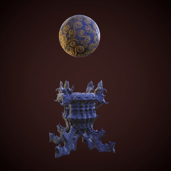 3d Model Of Statue Magic Ball