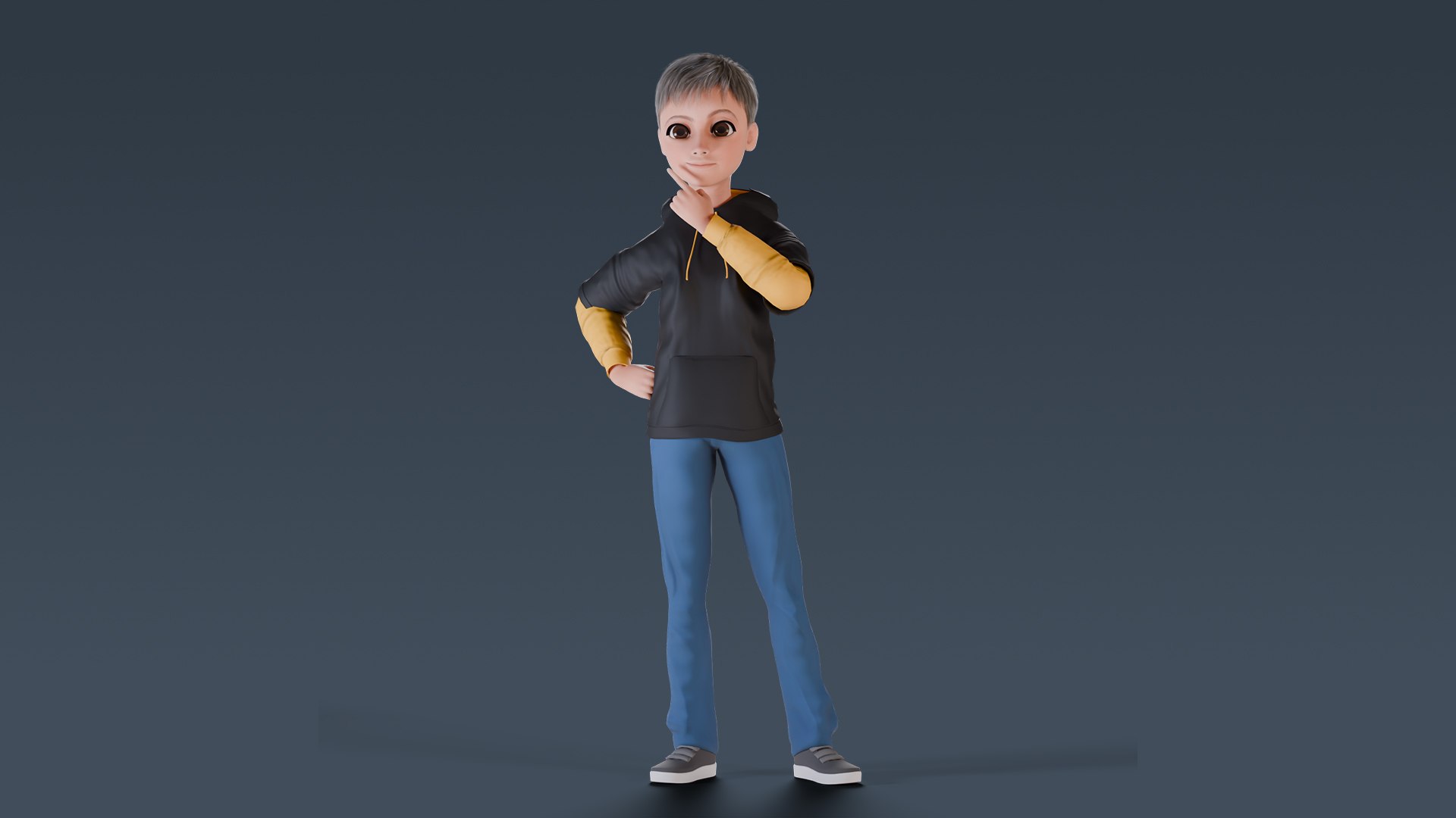 Cartoon Young Boy Rigged model https://p.turbosquid.com/ts-thumb/N3/SoIFhC/Iz/pose0003/jpg/1751698438/1920x1080/fit_q87/4afd6e262b2909606d92c4cd41e4133ed719260a/pose0003.jpg