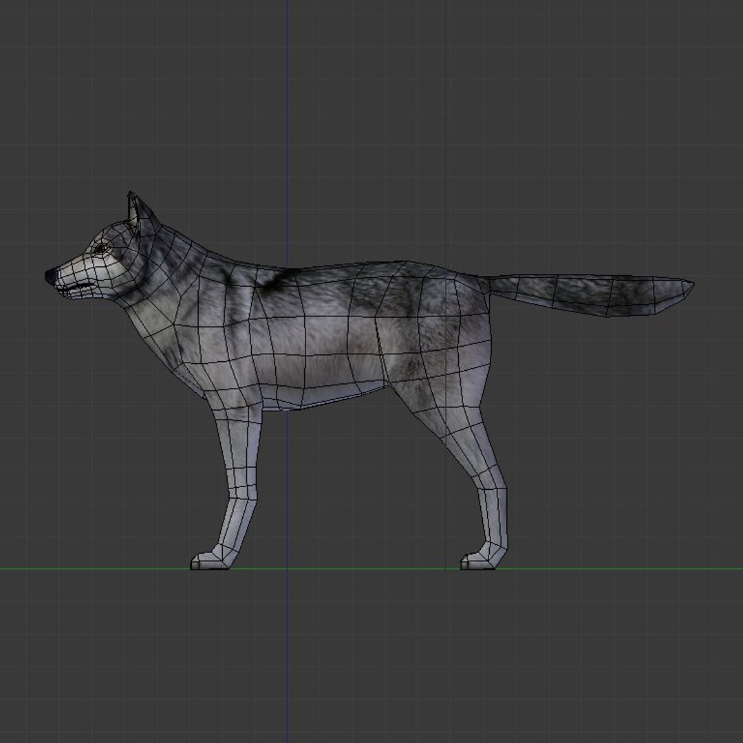 wolf rigged animation x