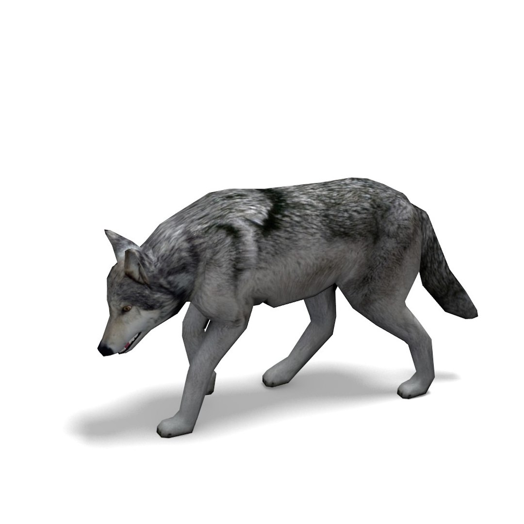 wolf rigged animation x