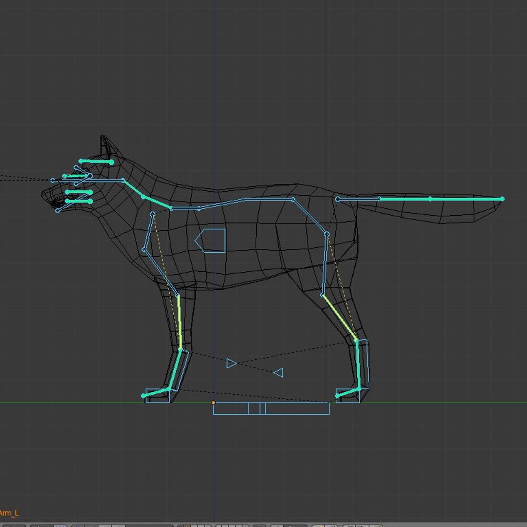 wolf rigged animation x