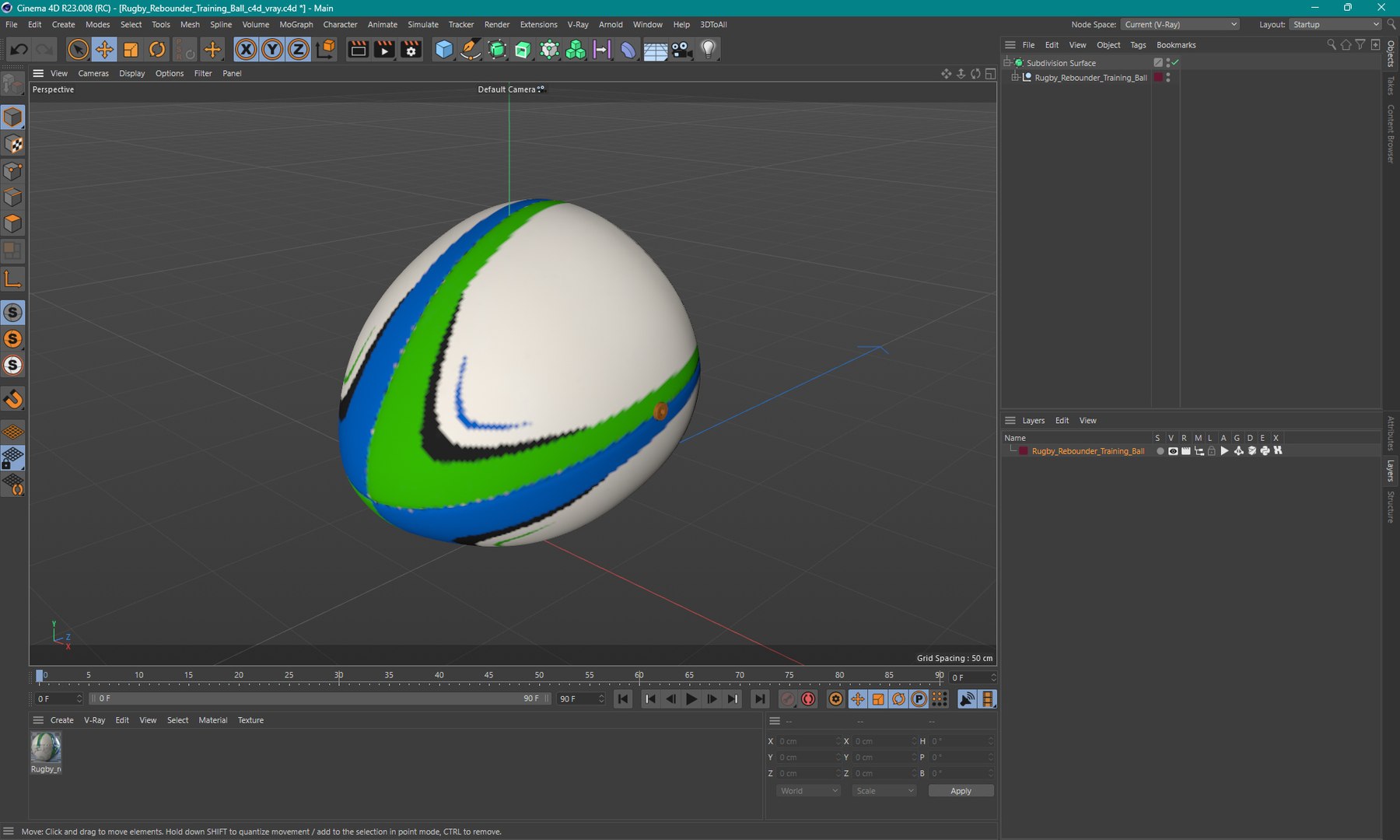 3D Rugby Rebounder Training Ball - TurboSquid 2302391