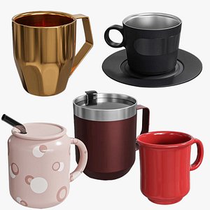 3D Coffee Mug Collection  01-05 model