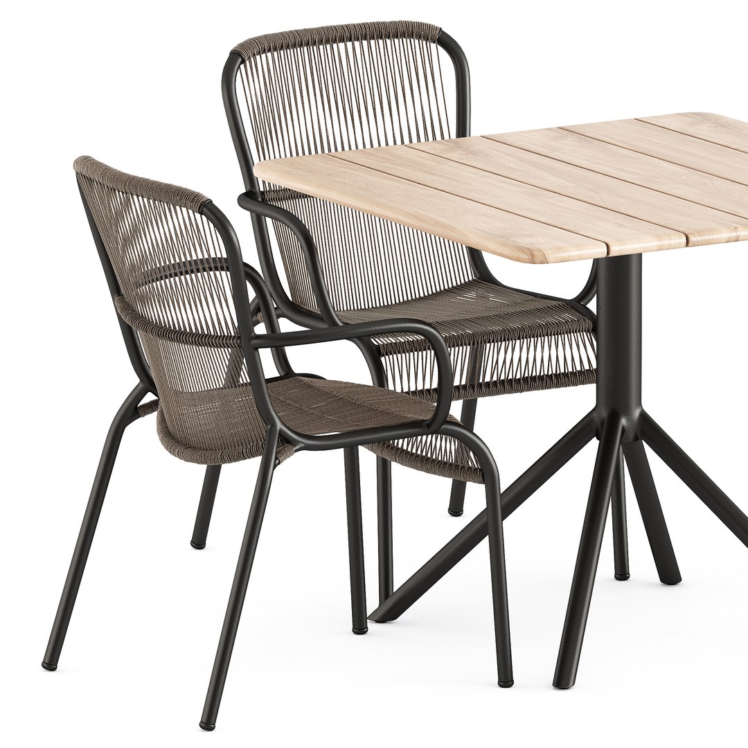 3D Loop Dining Chair And Loop Bistro Table Model - TurboSquid 1998923