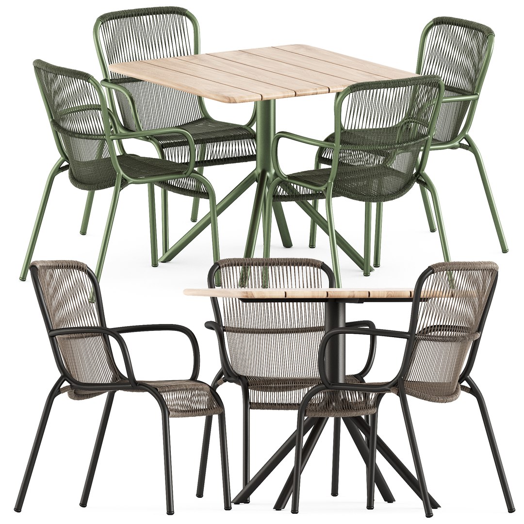3D Loop Dining Chair And Loop Bistro Table Model - TurboSquid 1998923