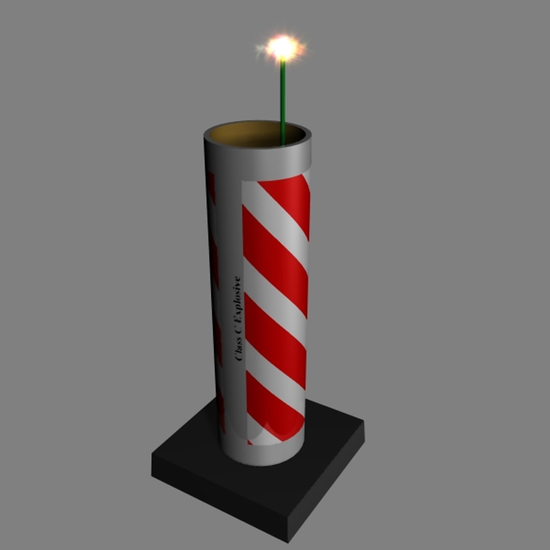 3d Model Artillery Shell Firework