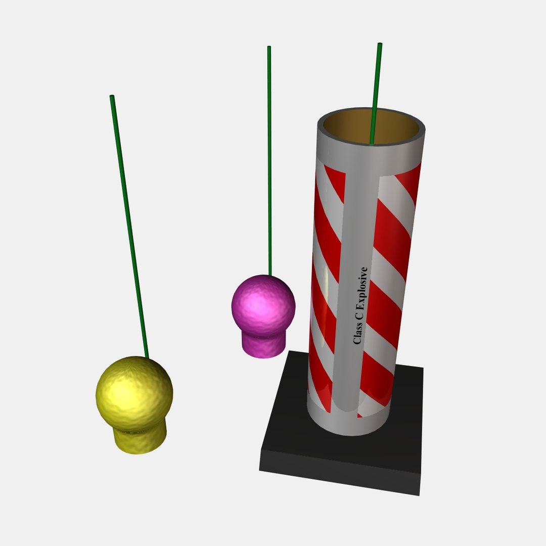 3d Model Artillery Shell Firework