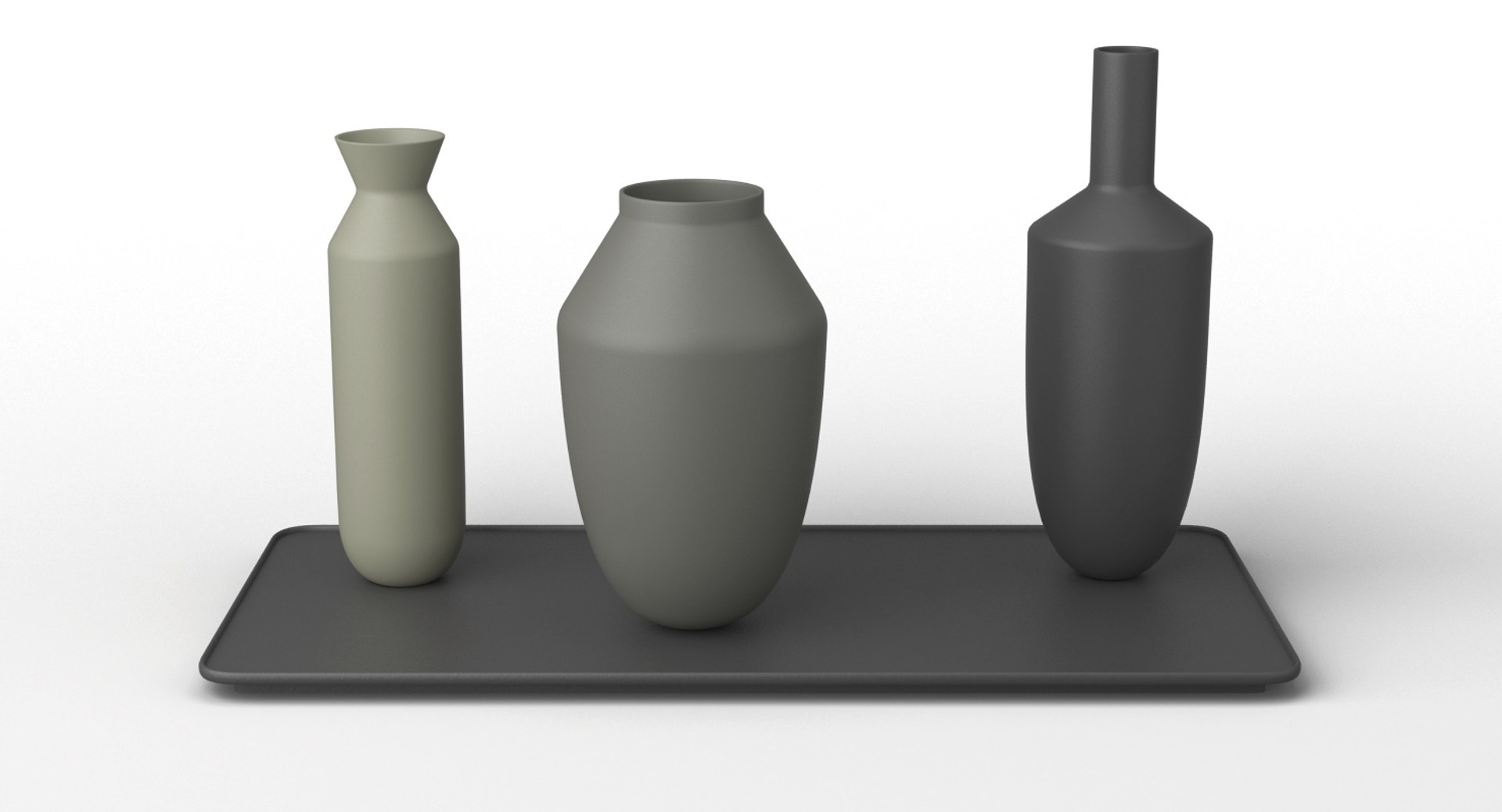 3d model of muuto vases
