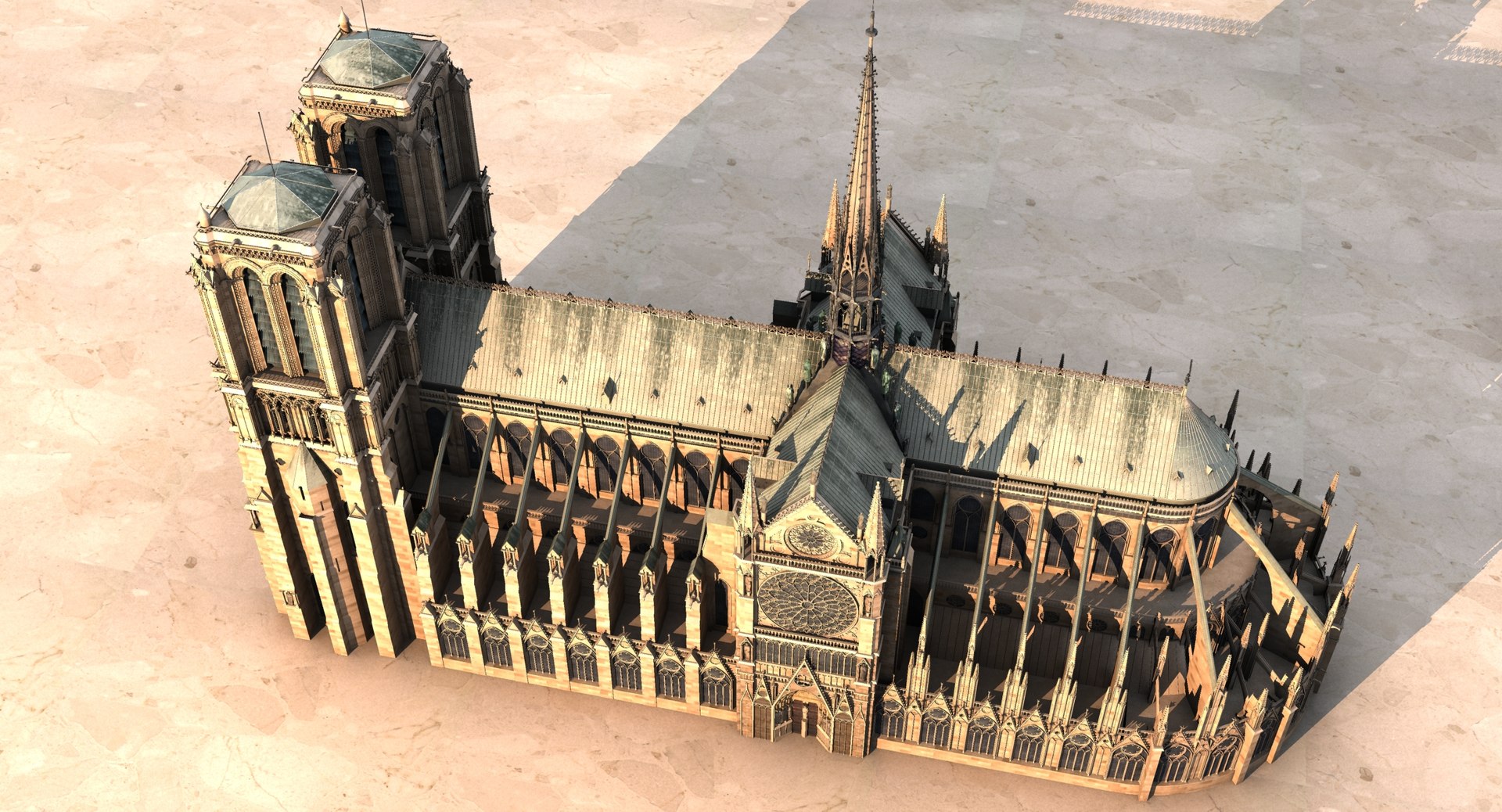 3d Notre Dame Paris Cathedral Model