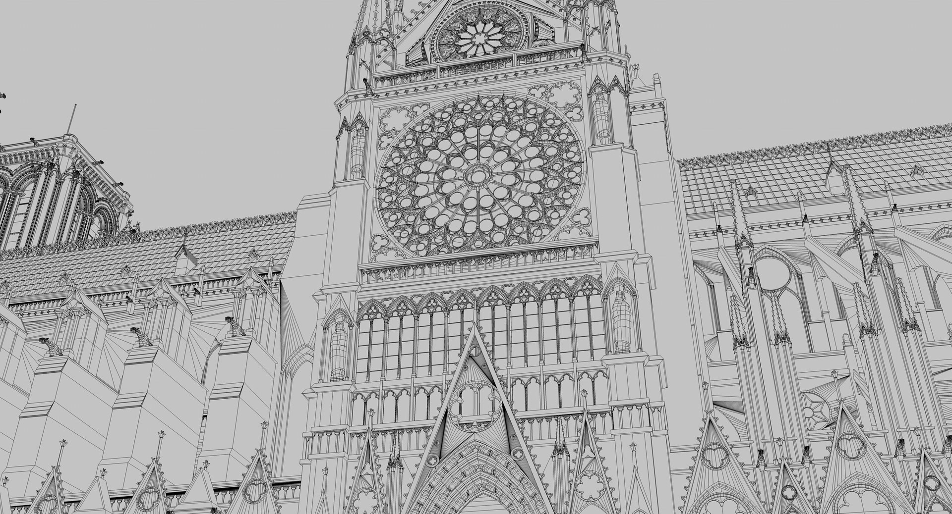 3d notre dame paris cathedral model