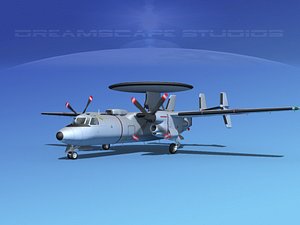 3d grumman e-2c hawkeye model