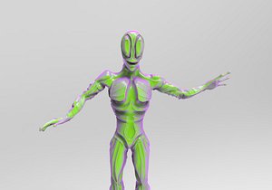 friendly alien 3D model