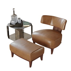 3D donghia egos lounge chair model
