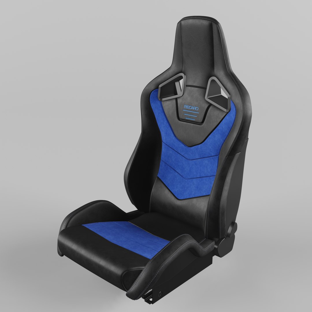 RECARO Sportster GT Blue Seat Model TurboSquid 1774034