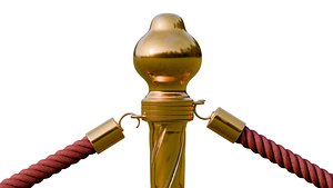 Velvet Rope Stanchion 3D model