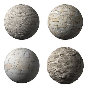Stone Masonry Wall Set 03