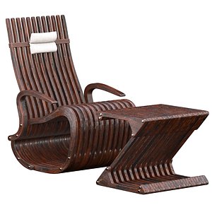 3D rocking armchair model