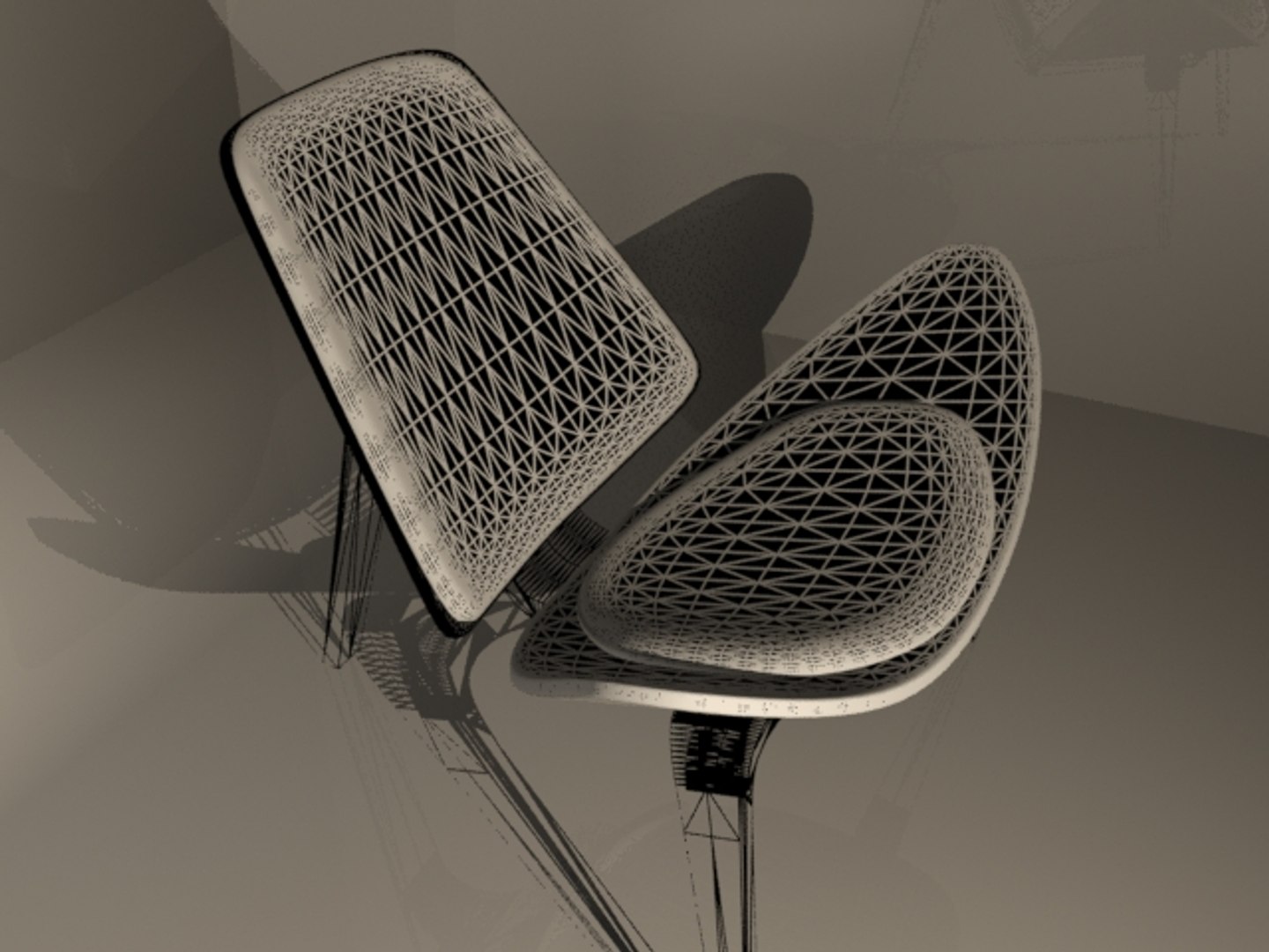 Shell Chair 3d Model