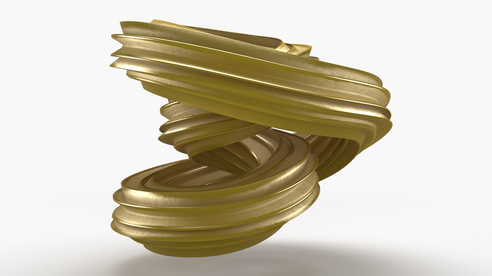 3D Abstract Shape 02 Gold - TurboSquid 1787105