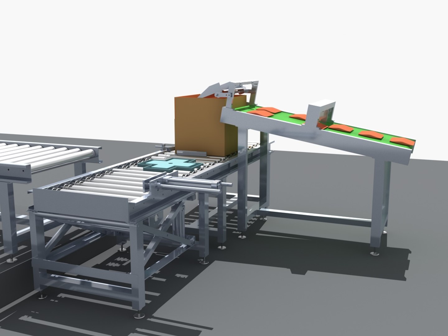 3D Industrial Equipment 24 - Packing Weighing And Sealing Assembly Line ...