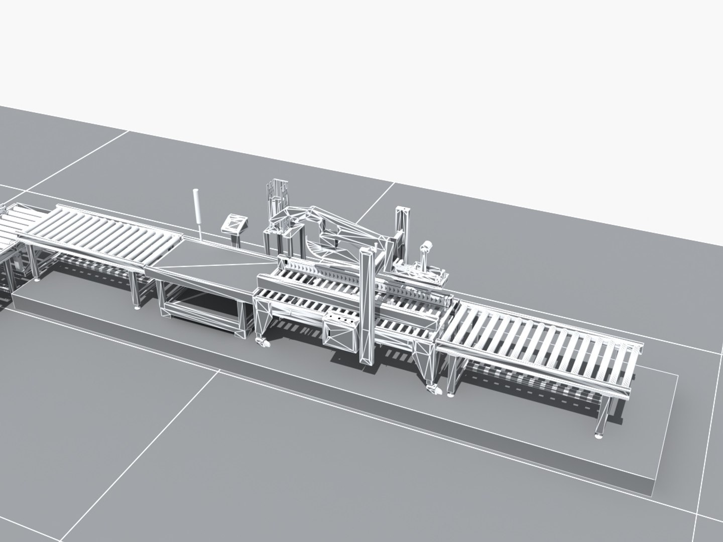 3D Industrial Equipment 24 - Packing Weighing And Sealing Assembly Line ...