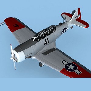 North American T-6 Texan USAAF V04 3D model