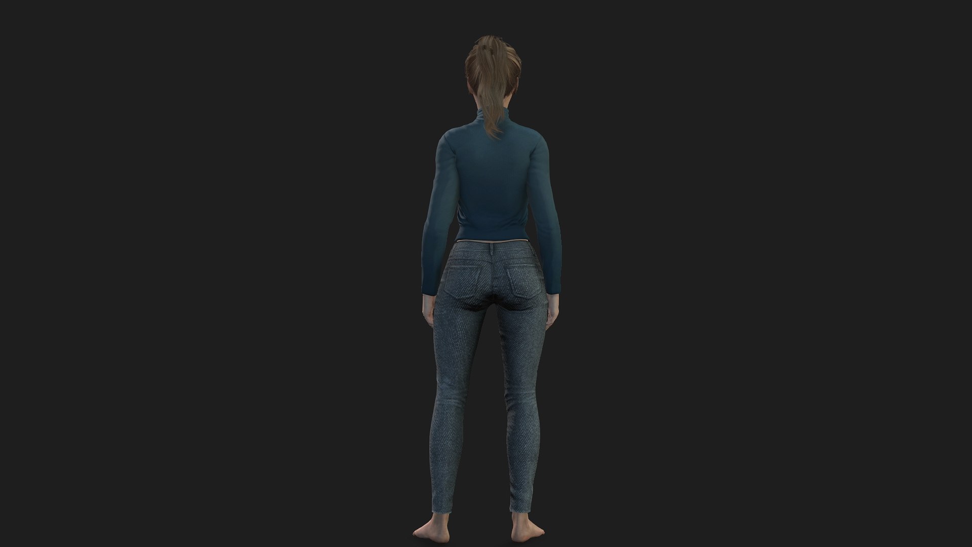 Model Of A Realistic Woman For Games Animation And Renderings 3D Model ...