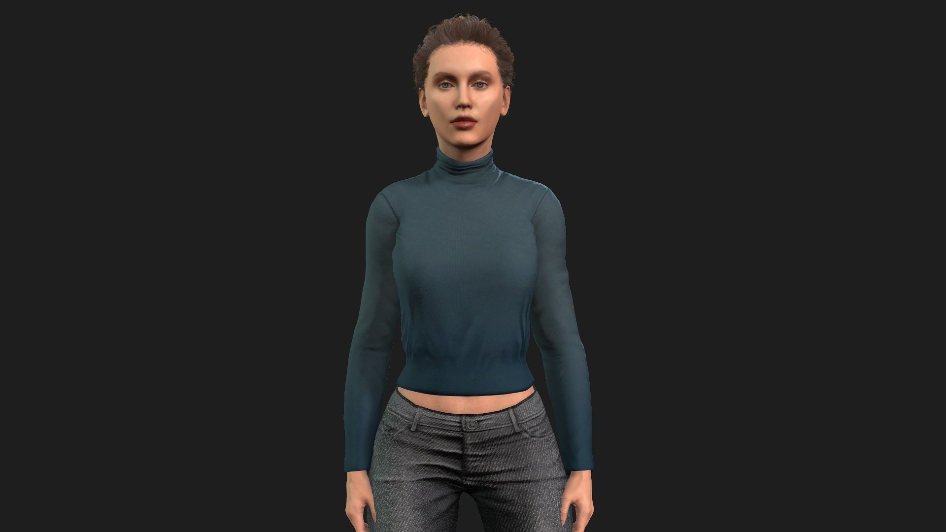 Model Of A Realistic Woman For Games Animation And Renderings 3D Model ...