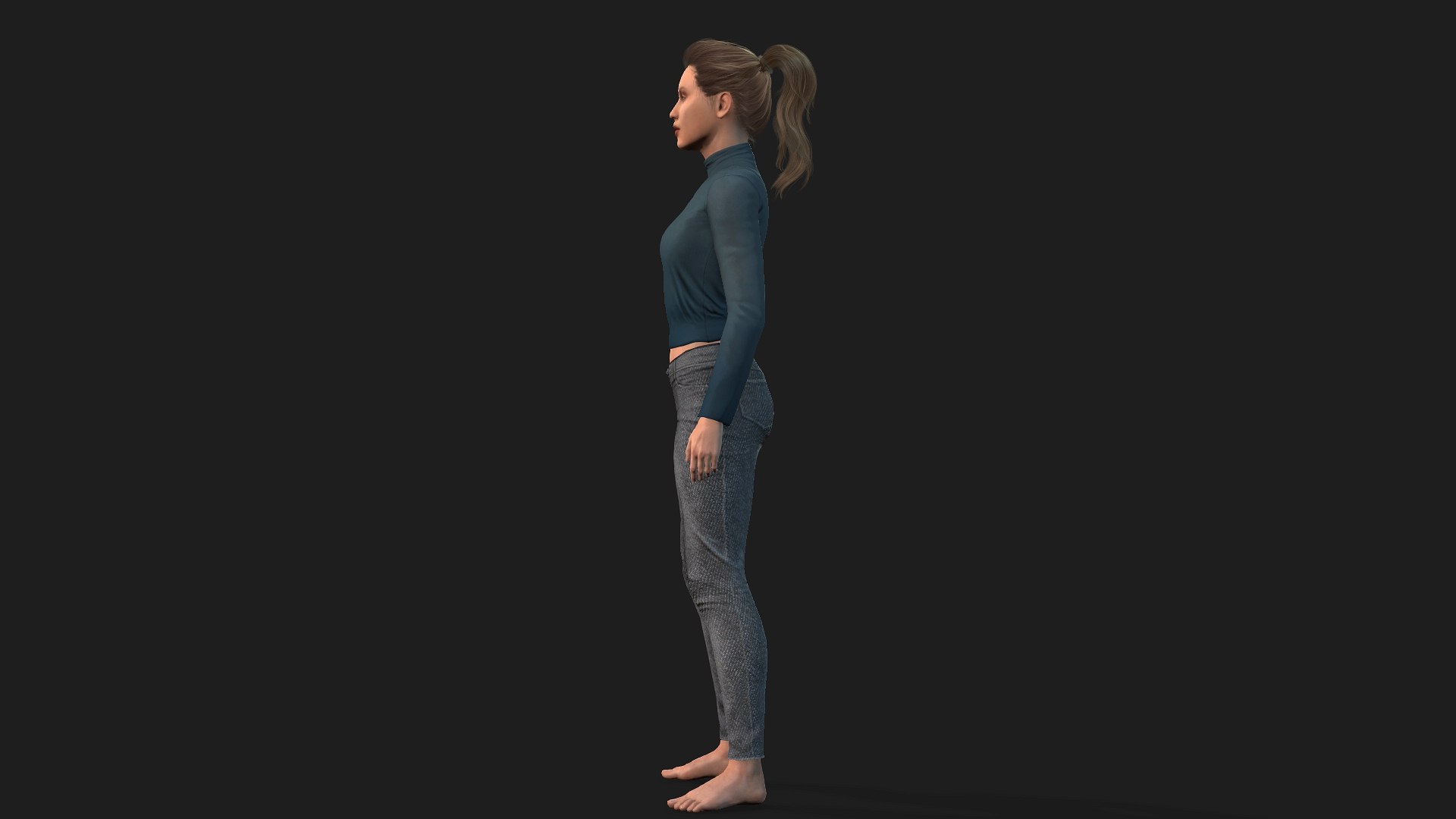 Model Of A Realistic Woman For Games Animation And Renderings 3D Model ...