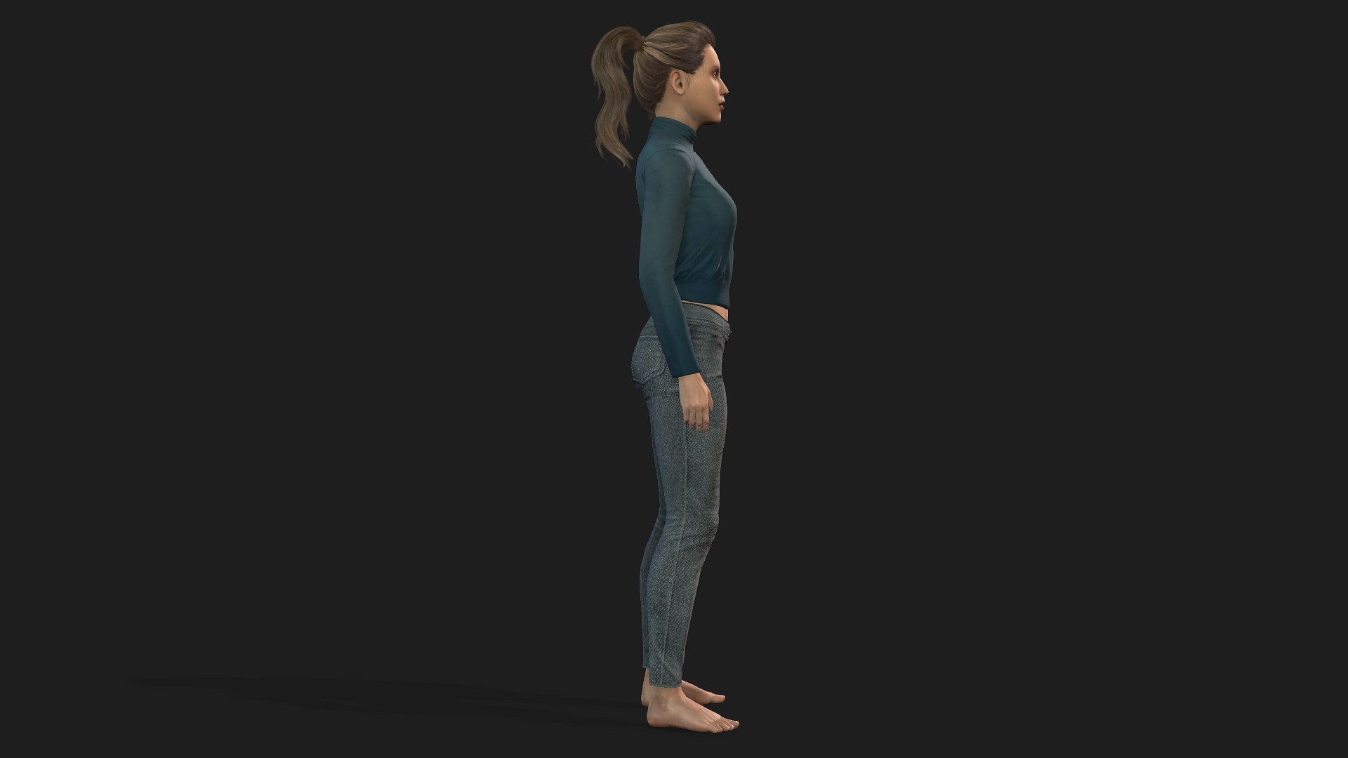 Model Of A Realistic Woman For Games Animation And Renderings 3D Model ...