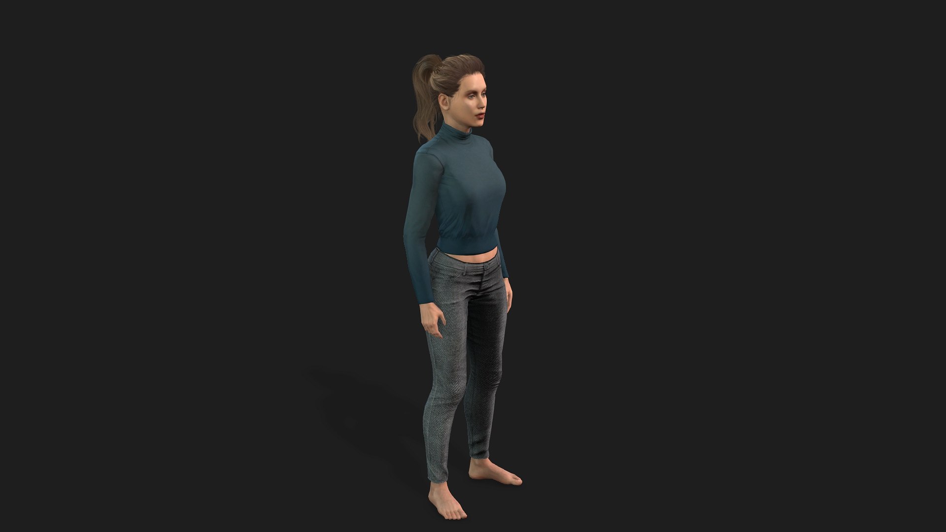 Model Of A Realistic Woman For Games Animation And Renderings 3D Model ...