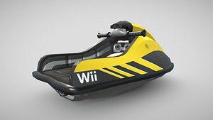 3D Jetski HD Black-Yellow - Wii Sports Resort model
