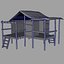 Cabana na Ilha Low Poly