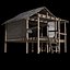 Cabana na Ilha Low Poly