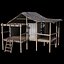 Cabana na Ilha Low Poly