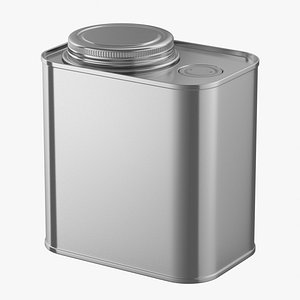 3D F-Style Coffee Metal Can Mockup 06