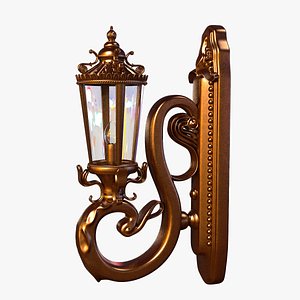 Old wall street lantern 3D model