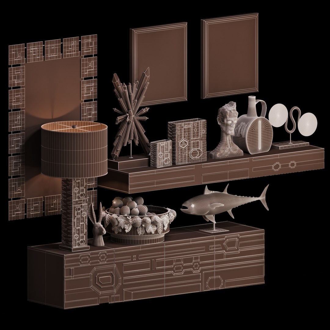 Abstract Block Decor Interior Set 3D Model - TurboSquid 1549841