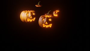 3D pumpkin citrouille model