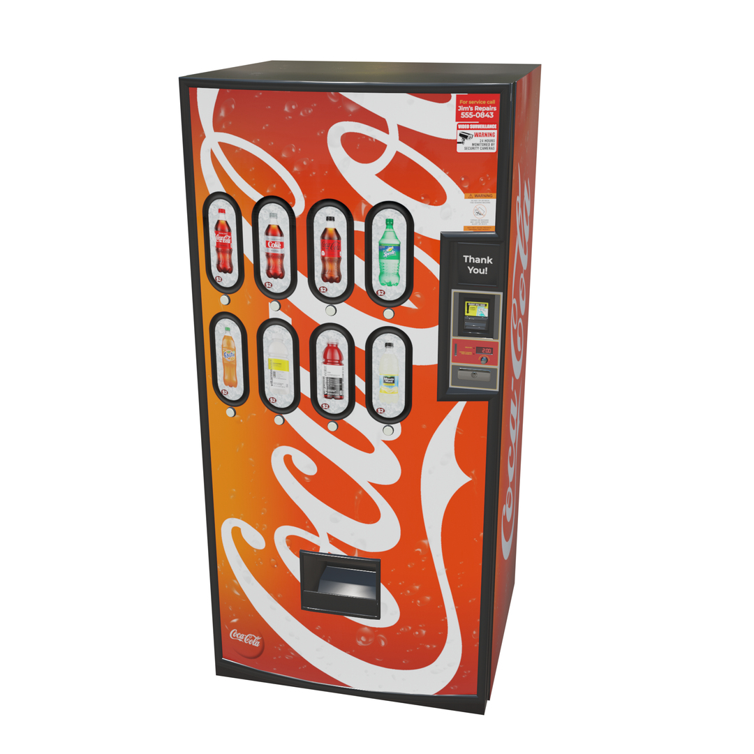 3D Coca Cola Vending Machine Graphic - TurboSquid 1926304