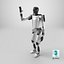3D Kepler Humanoid Robot Waving Hand model