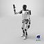 3D Kepler Humanoid Robot Waving Hand model
