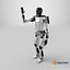 3D Kepler Humanoid Robot Waving Hand model
