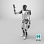 3D Kepler Humanoid Robot Waving Hand model