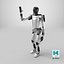 3D Kepler Humanoid Robot Waving Hand model