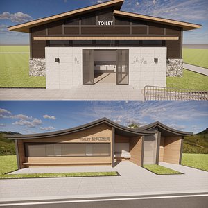 Public Restroom Building -B2 3D