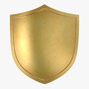 3D gold shield 01